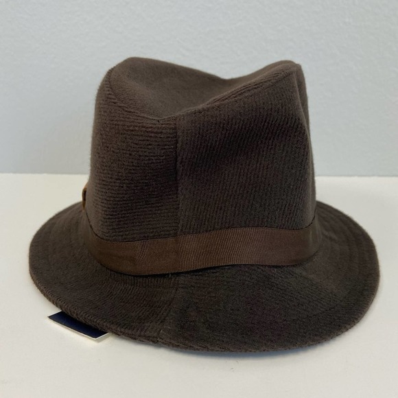 New Hat Attack Boyfriend Twill Weave Brown Fedora main image 5